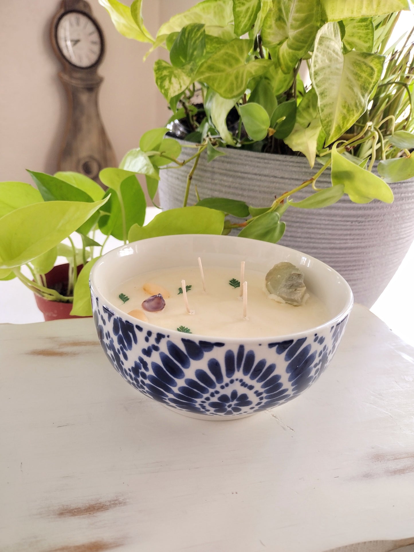 Mediterranean Ceramic Blue Bowl - Cuban Cigar