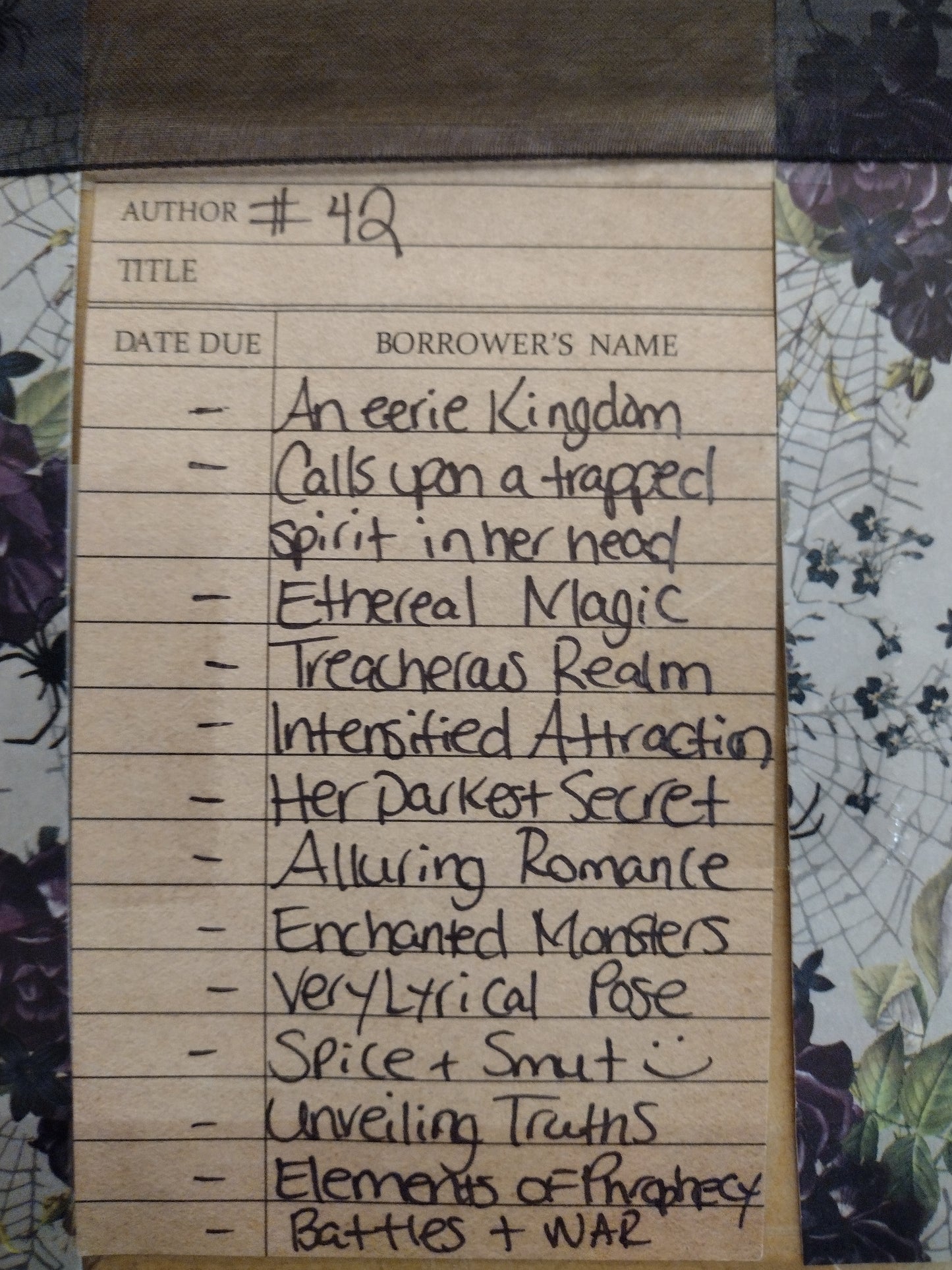 Book # 42 - Fantasy, Mild Spice